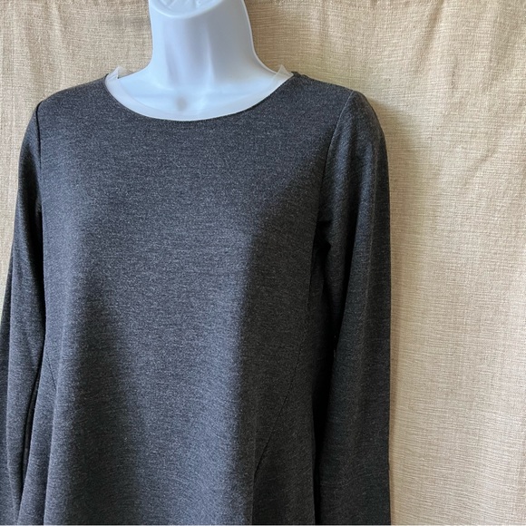 LOGO Lounge mesh trim nicely detailed knit tunic lovely! XXS charcoal - Picture 3 of 6